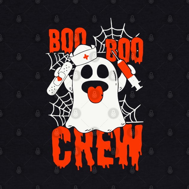 Boo Boo Crew Nurse Ghost Funny Halloween by LEMOUS TEES